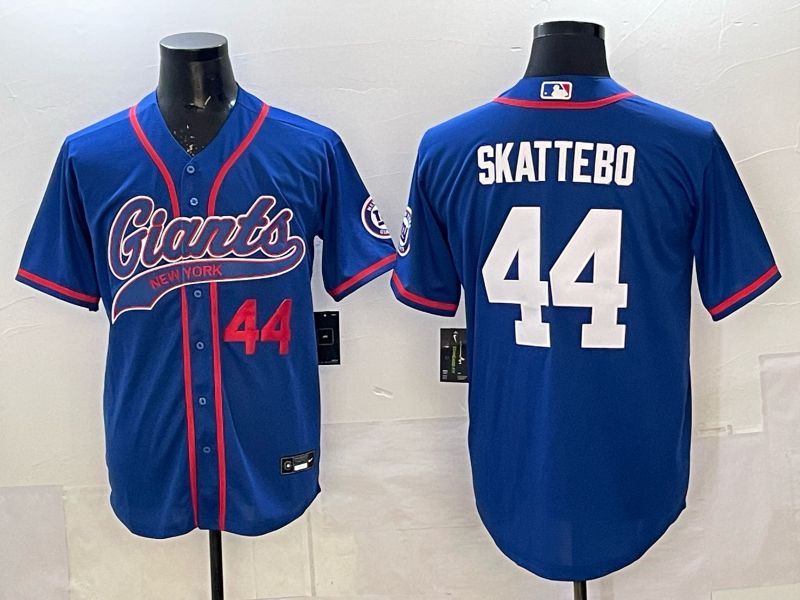 Men 2025 New York Giants #44 Skattebo Blue Joint Name Nike Limited NFL Jersey 03->new york giants->NFL Jersey